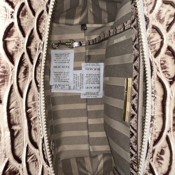 Brahmin Priscilla Pearl Dogwood Leather Satchel Handbag & Suri Wallet Rar - Picture 6 of 16